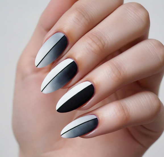 15 black & white ombre nails everyone’s copying you (14)