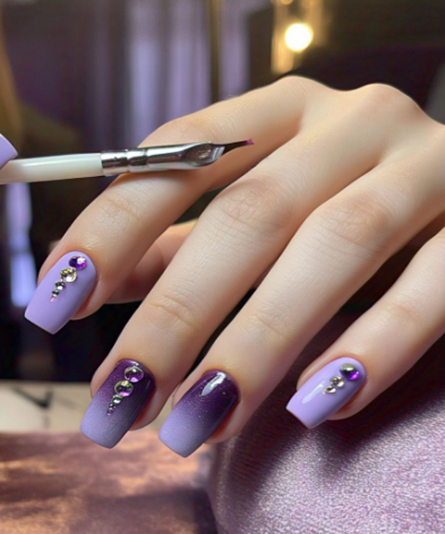 Dark Purple nails