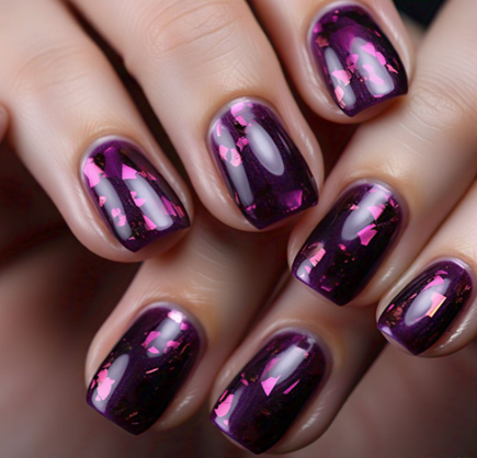 Dark Purple nails