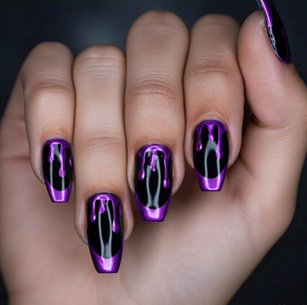 Dark Purple nails