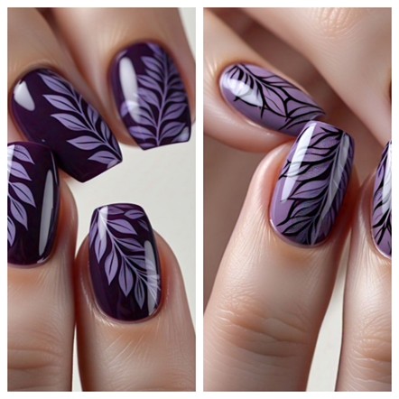 Dark Purple nails