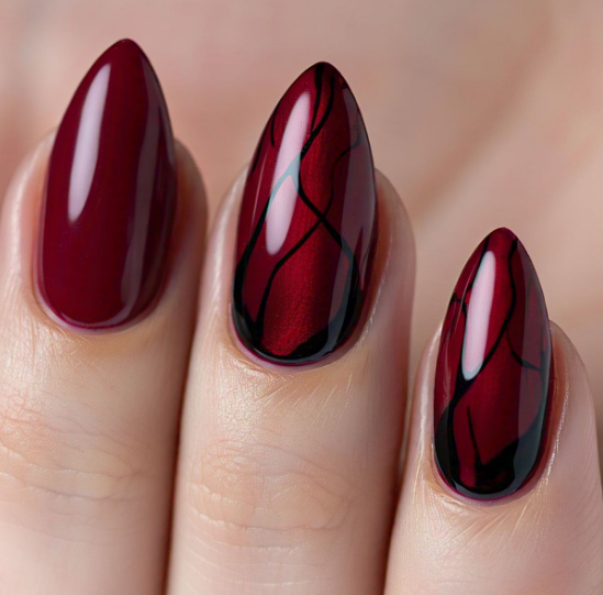 Red Almond Nail 