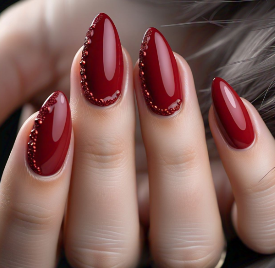 Red Almond Nail 