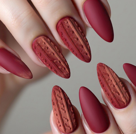 Red Almond Nail 