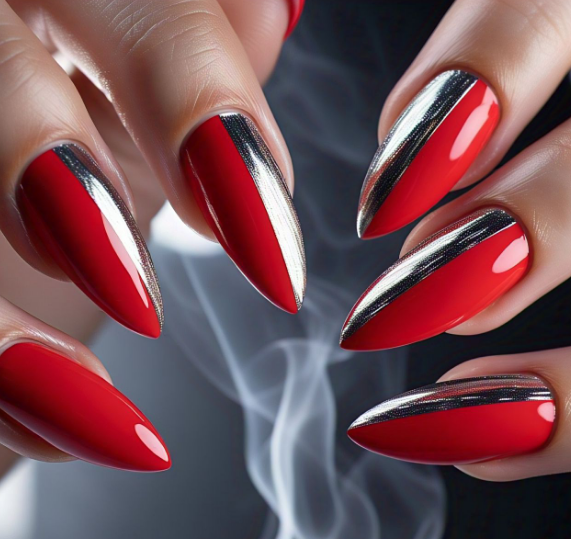 Red Almond Nail 