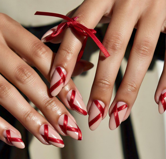 Red Almond Nail 