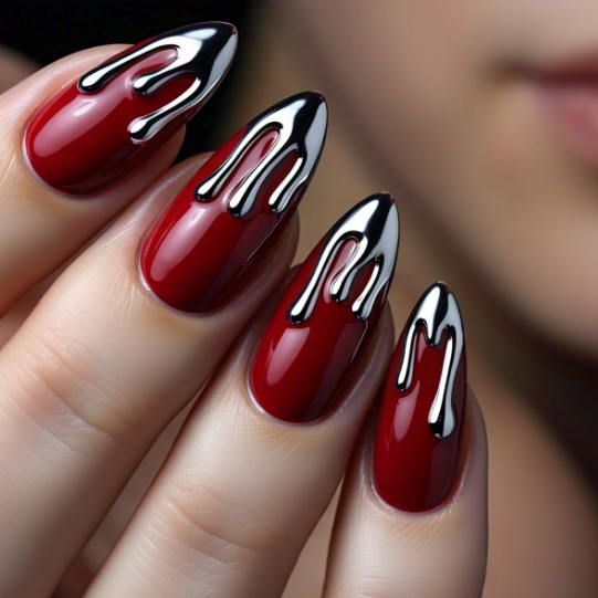 Red Almond Nail 