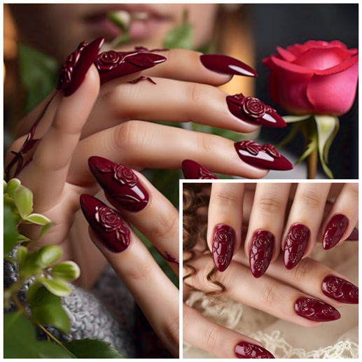 Red Almond Nail 