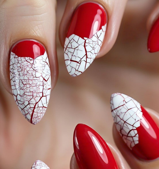 Red Almond Nails 