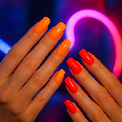 Orange & Red Nail Designs