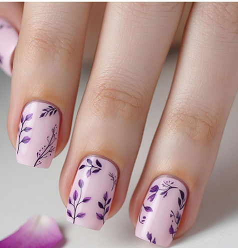 Pink & Purple Nail Designs