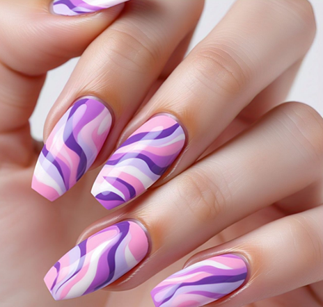  pink and purple nails