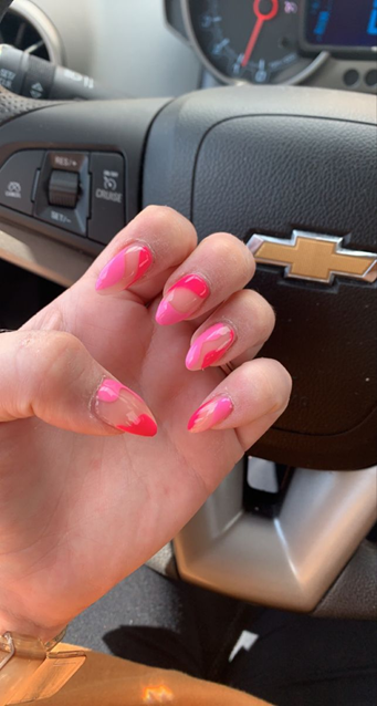 20 Pink Nails with Design
