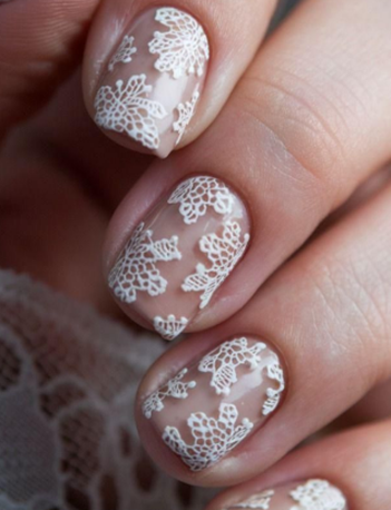 Pink Nails with Design