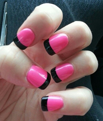 Pink Nails with Design