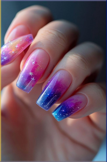Pink Nails with Design