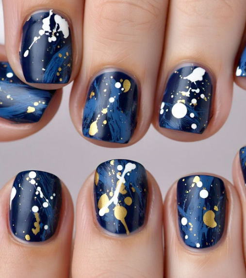 Dreamy Blue Short Nails