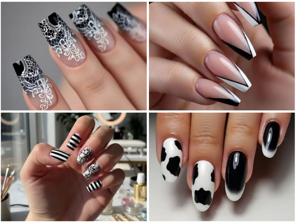 42 Irresistible Black & White Nail Trends You Should Check