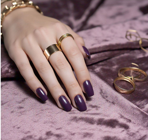 Dark Purple Nails