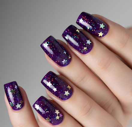 Dark Purple Nails