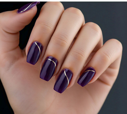 Dark Purple Nails