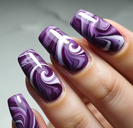 Dark Purple Nails