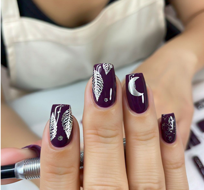 Dark Purple Nails