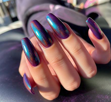 Dark Purple nails