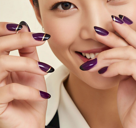 Dark Purple nails