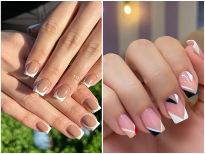 short square french tips