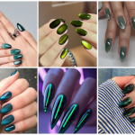 green cat eye nail designs
