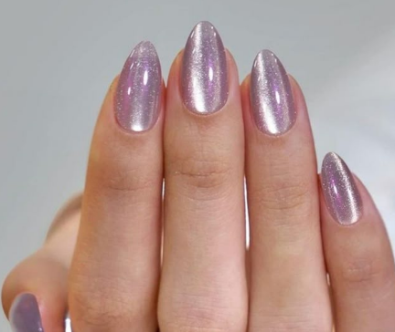 pink cat eye nail designs