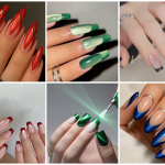 cat eye french tip nails