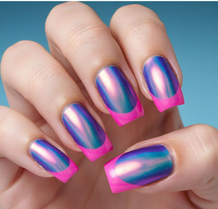 Hot Pink French Tips