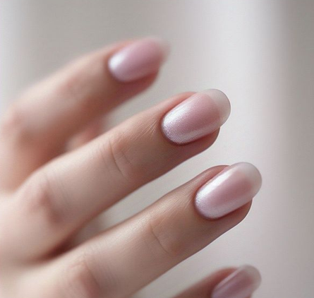 pink & white french tips