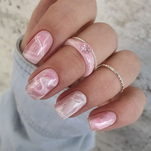 short square french tips