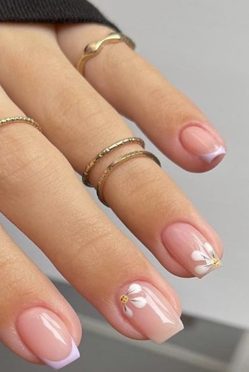 short square french tips