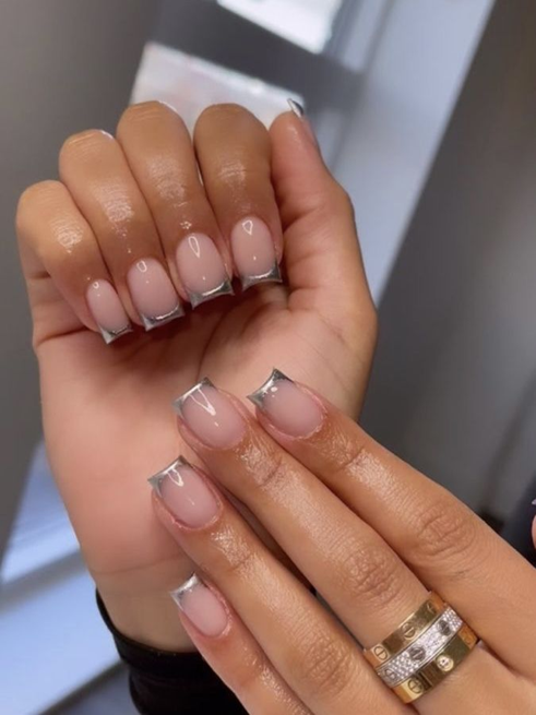 short square french tips