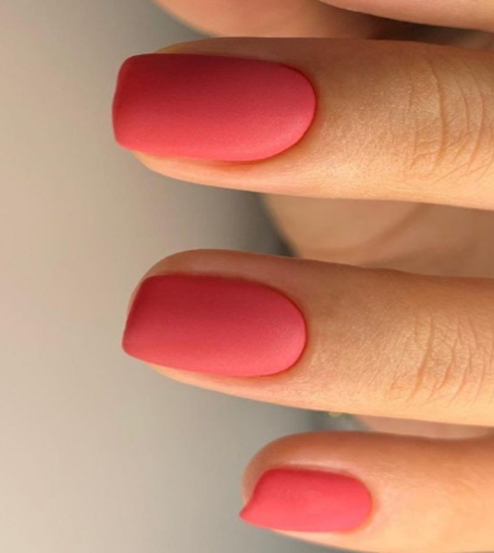 bubblegum square round nails