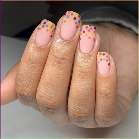 Bubblegum Square Round Nails