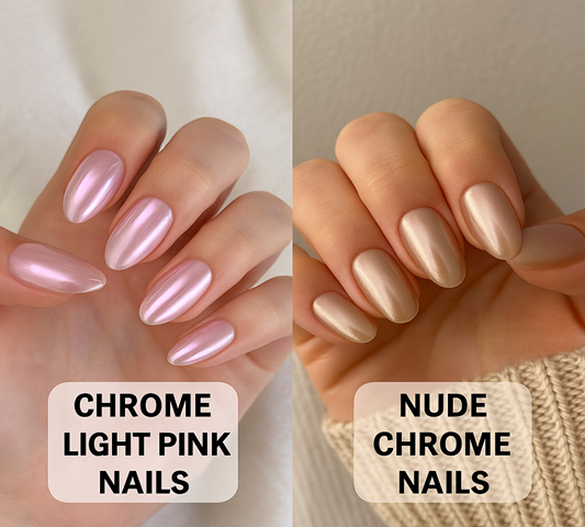 light pink vs nude chrome nails: which matches your vibe?