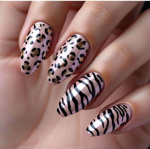 light pink chrome nails