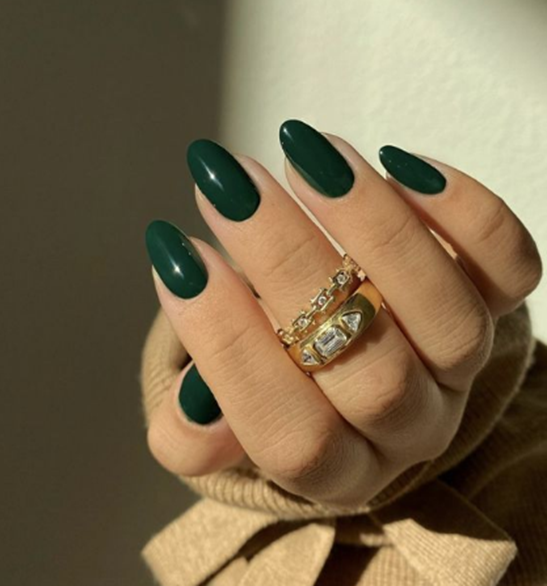 green almond nails