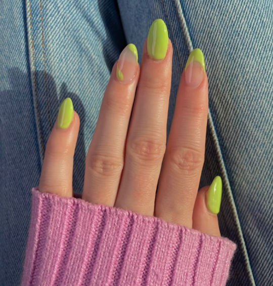 green almond nails
