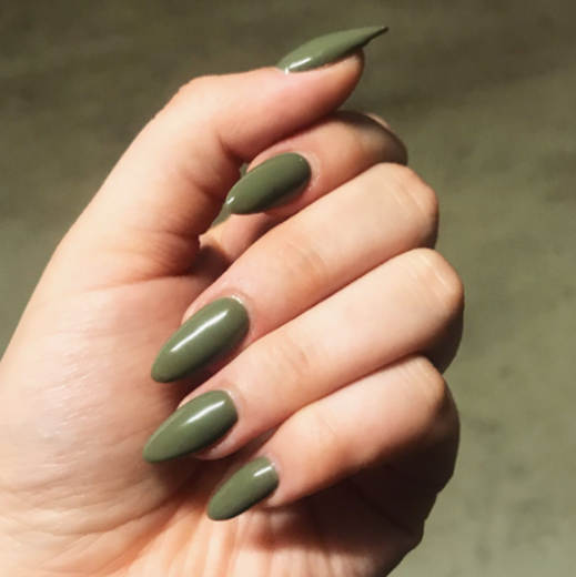 green almond nails
