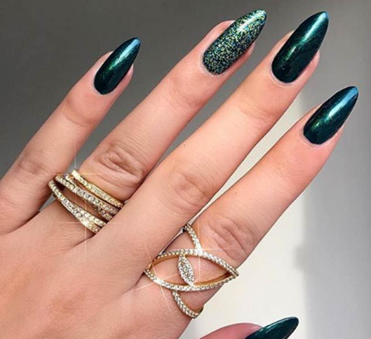 Green Almond Nails