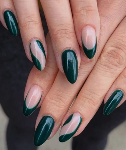 green almond nails