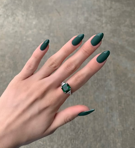 green almond nails