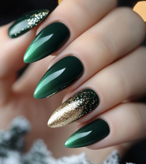 green almond nails