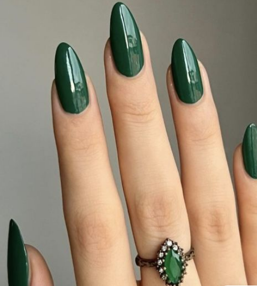 green almond nails
